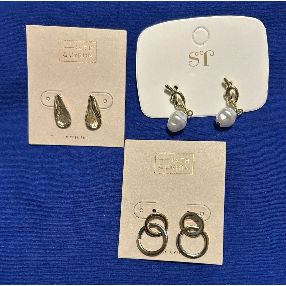 Nordstrom earrings bundle 3 pairs of earrings NWT